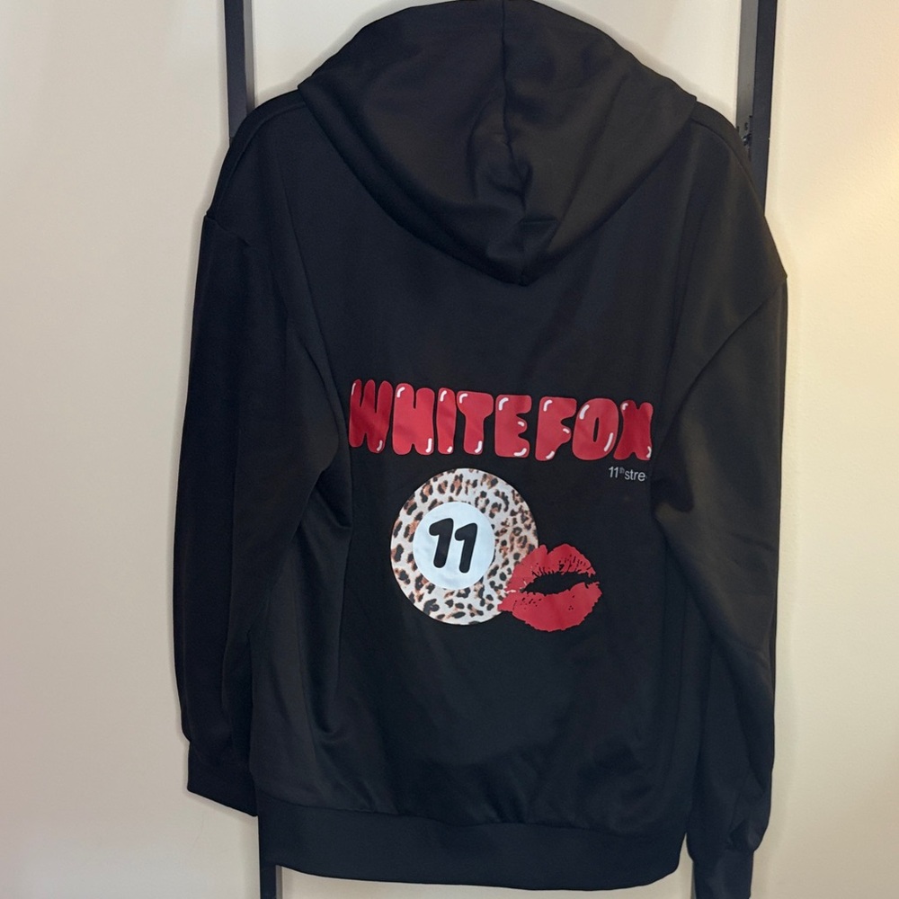 White Fox Boutique Sweatshirt with Red Accents